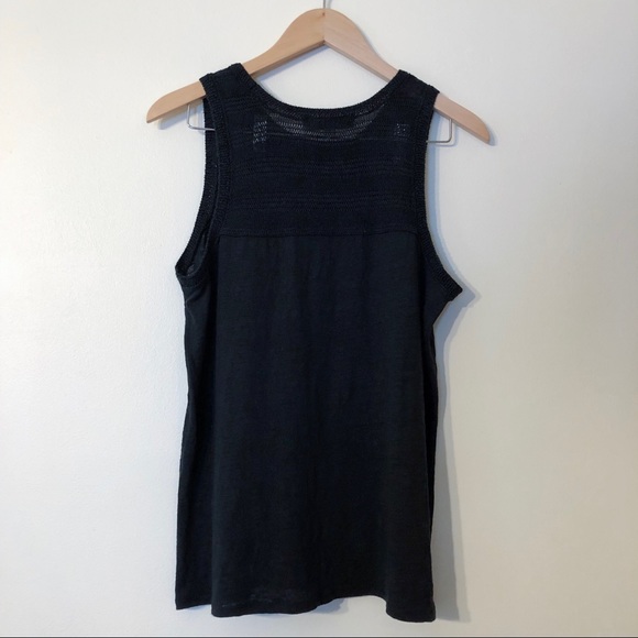 loft | black/grey sweater tank medium - Picture 2 of 4